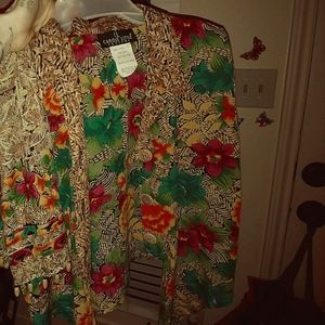 Thrifted tropical vacation top
